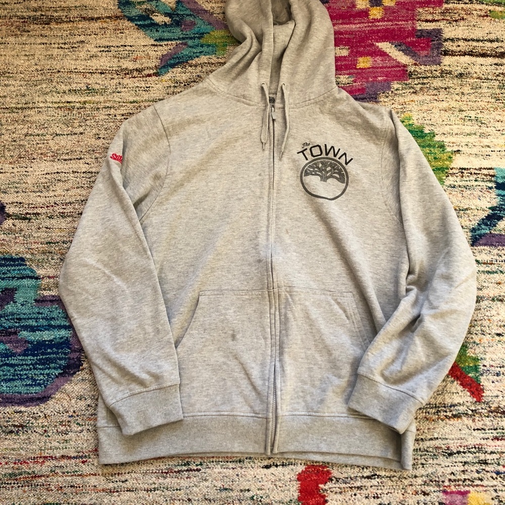 Grey the town zip up hoodie